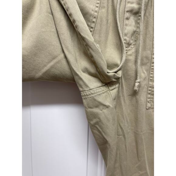 Madewell Pull-on Relaxed Pants ash green high rise tie waist size small - Picture 4 of 7